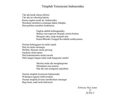 puisi tentang cinta tanah air  bait pantun indonesia