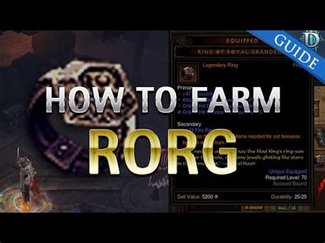 It requires character level 29 to drop. D3 RoS - How to Farm Ring of Royal Grandeur Patch 2.2 ...