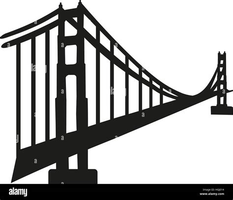 Silhouette Of Golden Gate Bridge Stock Photo Alamy