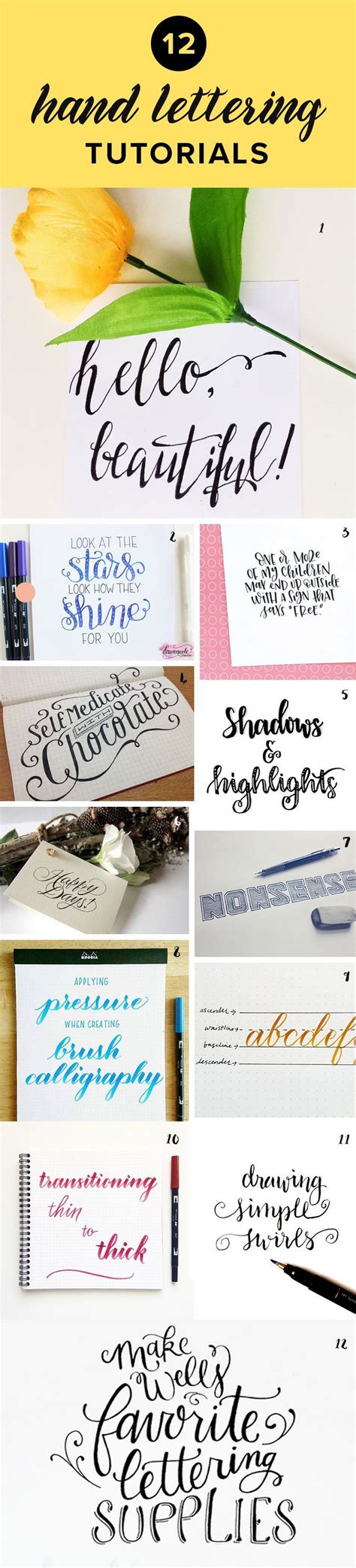 24 Awesome Hand Lettering Tutorials Hand Lettering Tutorial Learn
