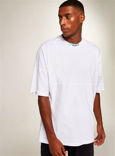 White Legacy Oversized T Shirt Topman Mens Casual Outfits Men Casual