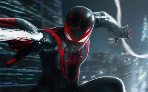 42 Spider Man Miles Morales 2020 Suit Wallpaper Background Spider