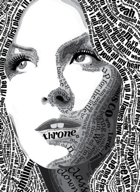 Rachel Reviello Portraits From Words Typography Portrait Typography