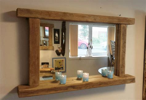 Crail Farmhouse Mirror With Shelf Driftwood Interiors