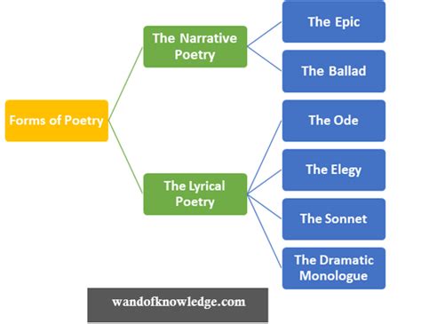 Important Forms Of Poetry In English Narrative Lyrical Sonnet Etc