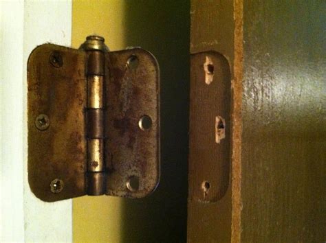 How To Repair Stripped Screw Holes For A Door Hinge Door Hinge