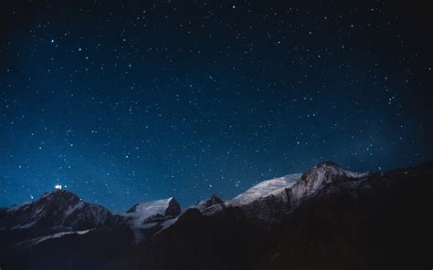 Download Night Mountains Stars Nature Sky 1920x1200 Wallpaper 16