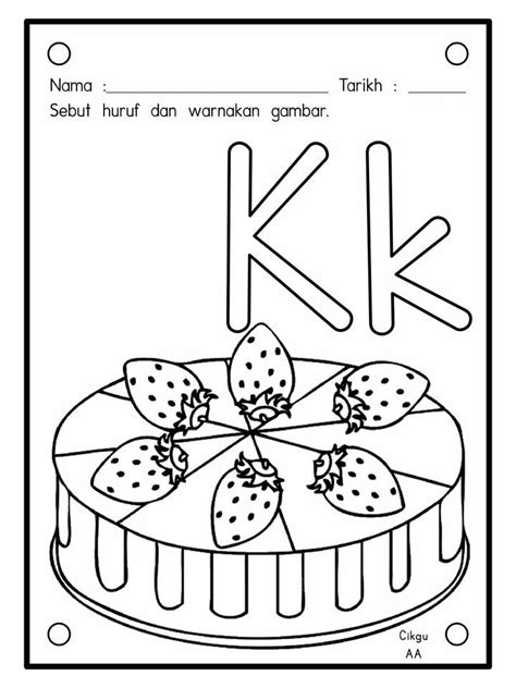 Lembaran kerja bahasa melayu program pemulihan khas kementerian pelajaran malaysia lembaran kerja 105 kemahiran 30 : Lembaran Kerja Mewarna Huruf A Hingga Z Prasekolah ...