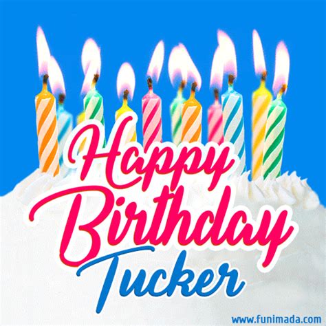 © provided by the independent. Happy Birthday GIF for Tucker with Birthday Cake and Lit Candles — Download on Funimada.com