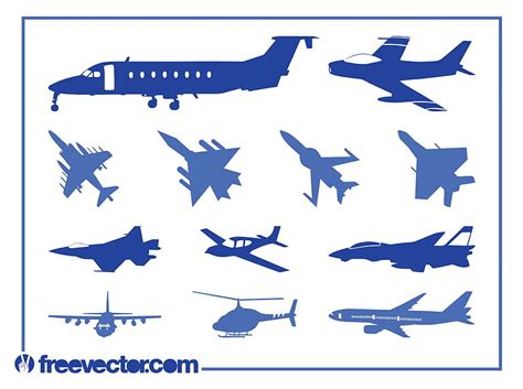 Aircraft Silhouettes Vector Ai Uidownload