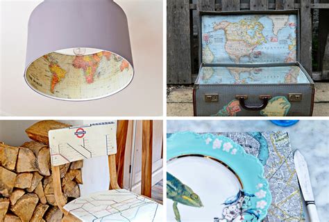 Map Decor Crafts To Make Your Home Unique Pillar Box Blue