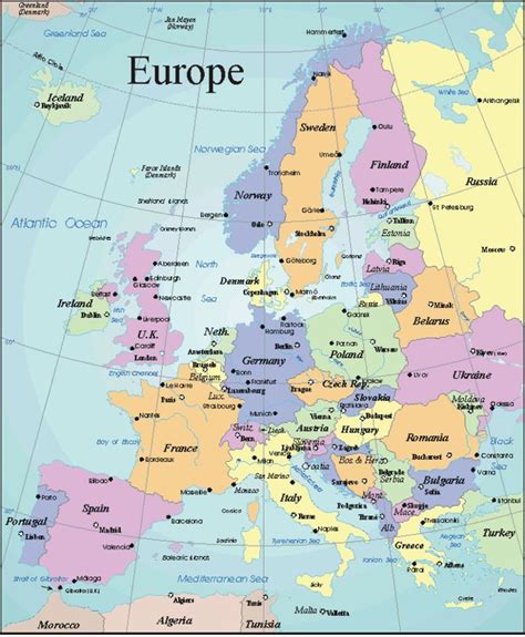 Printable Map Of Europe Printable Map Of Europe 4 Johnjacks In