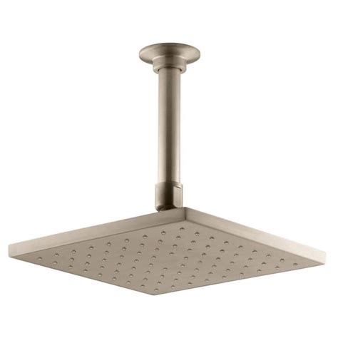 10 contemporary round 2 5 gpm rainhead with katalyst air induction technology. KOHLER Contemporary Vibrant Brushed Bronze 1-Spray Rain ...