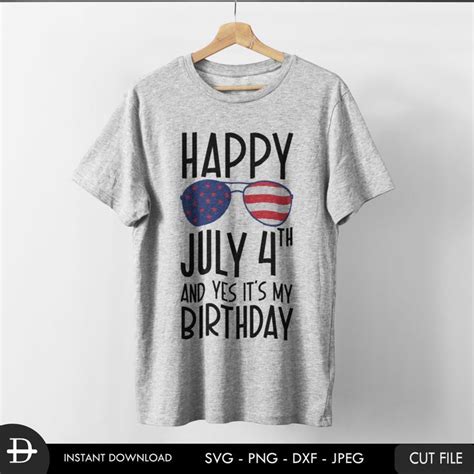 Happy July 4th and Yes It's My Birthday Svg Birthday - Etsy | Its my