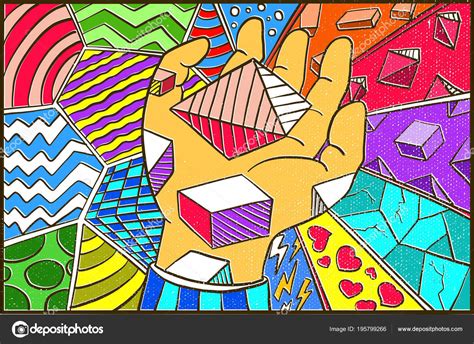Multicolored blood sweat vector wallpaper, abstract, pop art. Hand Drawn Pop Art Wallpaper Background Hand Holding ...