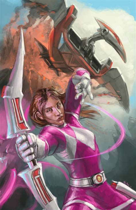 pink ranger by jeffszhang on deviantart