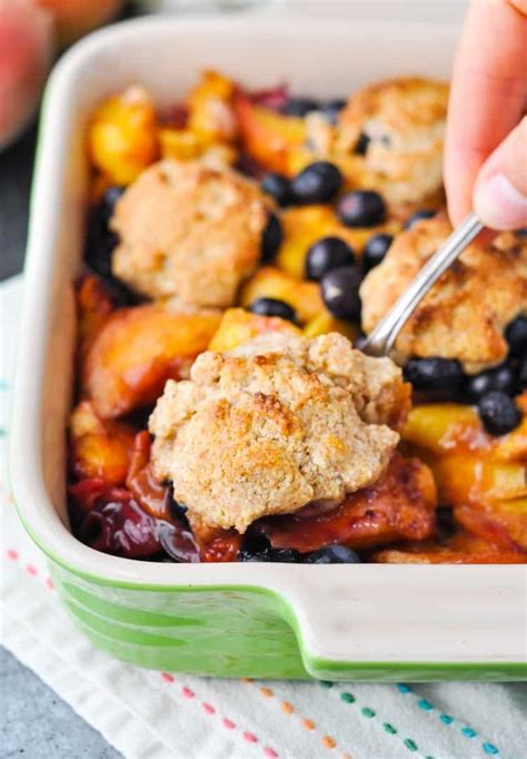 Blueberry dessert saucecall me pmc. Healthy Blueberry Peach Cobbler + Our Week in Meals #32 ...