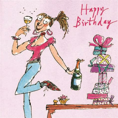 Quentin Blake Female Happy Birthday Greeting Card Cards Hot Sex Picture
