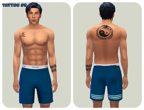 Sims 4 Male Tattoo Set 9 The Sims Book