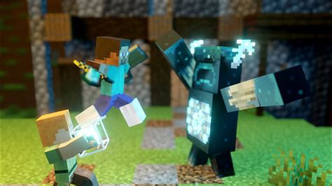 Warden Vs Alex And Steve Minecraft Animation Youtube