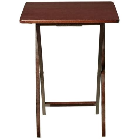 Mainstays Folding TV Tray Table Walnut 19 X 15 X 26 Inch Fast Free