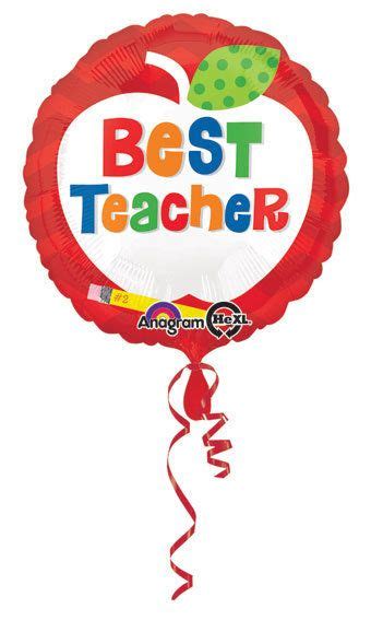 Teachers Appreciation Balloon Best Teacher Hands Down 1 Teacher By