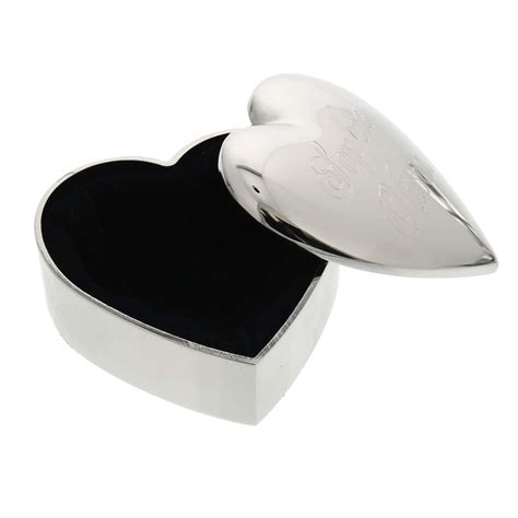 Personalized Silver Heart Keepsake Box The Catholic Company®