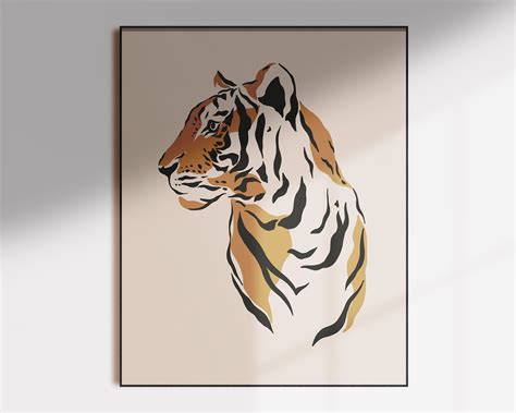 Tiger Painting Art Painting Paintings Minimalist Prints Minimalist