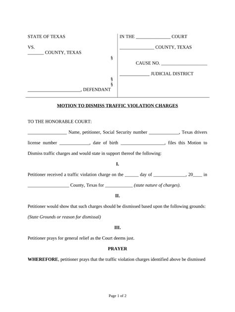Motion To Dismiss Traffic Ticket Pdf Airslate Signnow