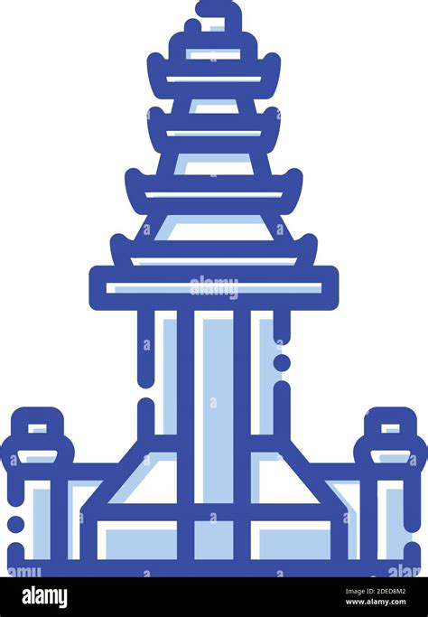 Temple Of Besakih Bali Indonesia Temple Fully Editable Vector Icons