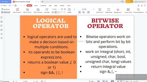 Logical Operators Vs Bitwise Operators Whats The Difference Youtube