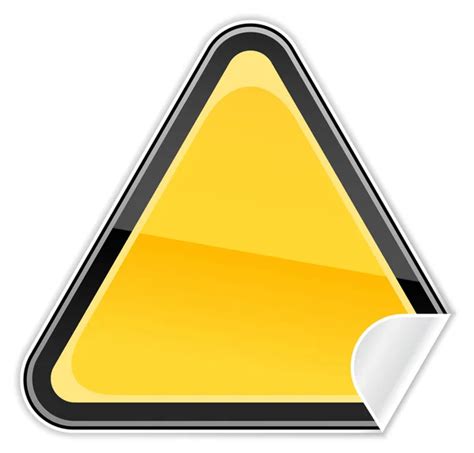 Yellow Hazard Warning Sign With Black Hole Symbol On White Stock Vector