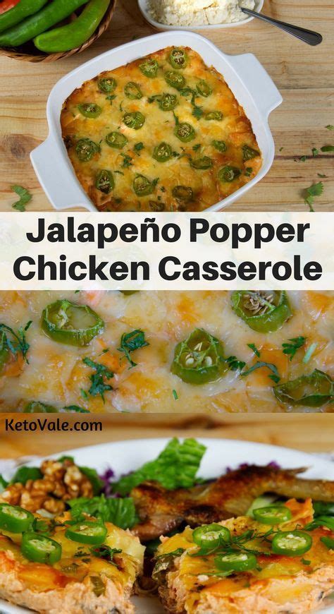 We've made a meal out of your favorite spicy starter. Keto Jalapeno Popper Chicken Casserole | Recipe (With ...