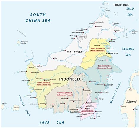 Which Countries Share The Island Of Borneo