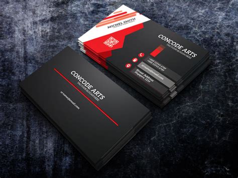Free Download Black Colour Professional Business Cards Vol 104