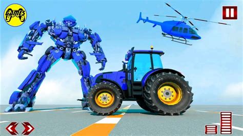 Tractor Robot Transform Car War Moto Robot Games Android Gameplay