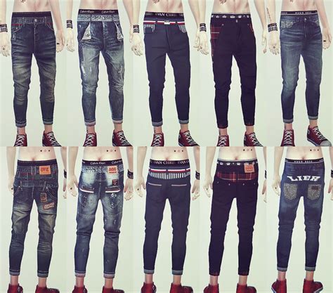 My Sims 4 Blog Baggy Jeans For Teen Elder Males By Ooobsooo