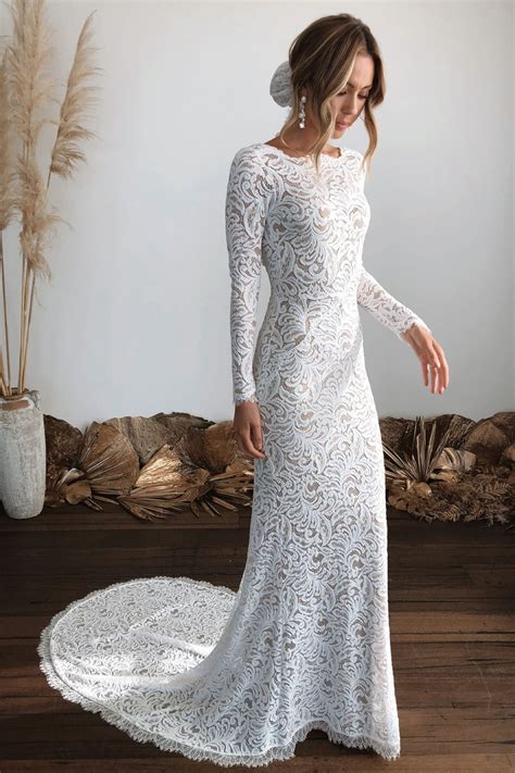 Orla Gown Low Back Wedding Dress Grace Loves Lace Wedding Dresses