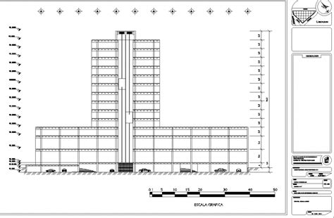 Hotel Section Drawing In Dwg File Cadbull