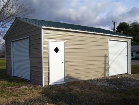 Single Car Garage Vertical Roof 18 X 26l X 9h Metal Garage