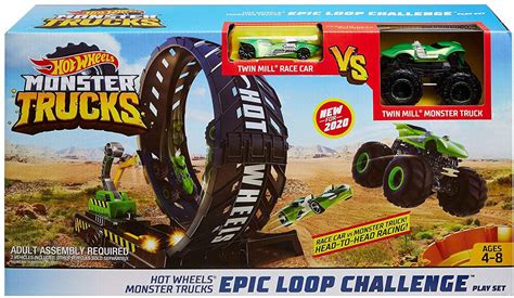 Hot Wheels Monster Trucks Epic Loop Challenge 164 Play Set Mattel Toys