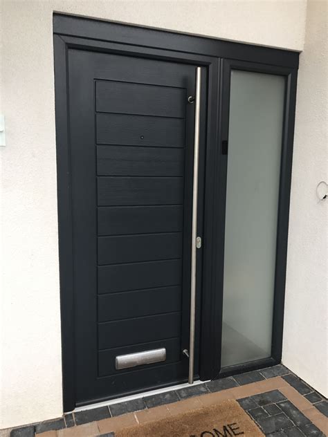 Anthracite Grey Palermo Style Solidorltd Composite Door With A