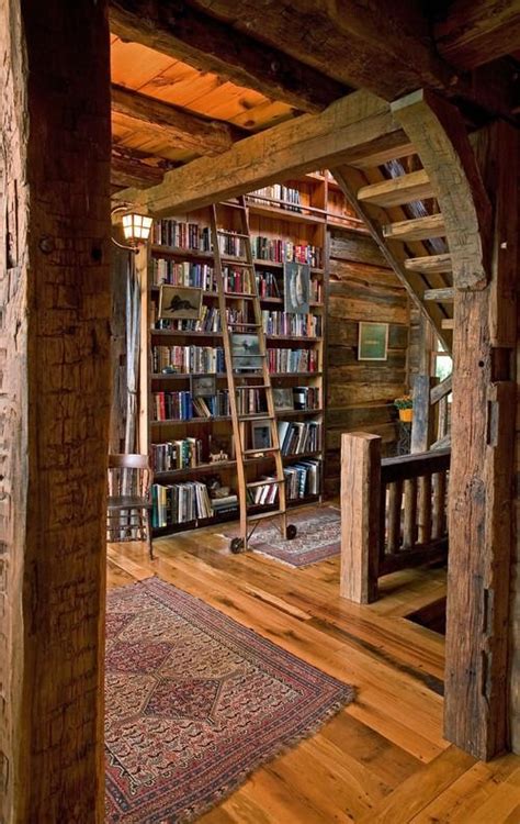 A Library In My Log Cabin Of Course Log Homes Log Cabin Homes