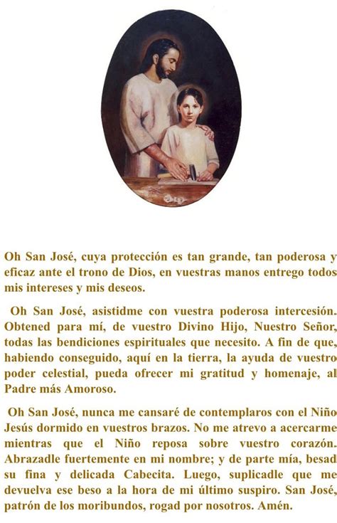 Antigua OraciÓn A San JosÉ Religion Catolica Novena Catholic Prayers