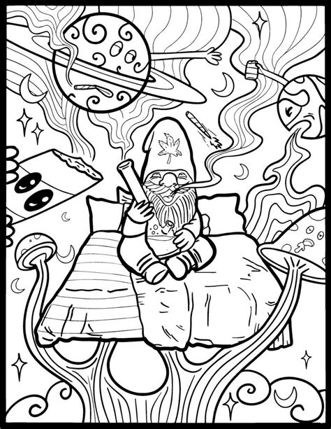 Download Stoner Coloring page for adults Mature Content Funny Draw | Etsy