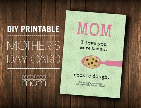 But even the best word smiths among us can agonize over what to write in their mom's mother's day card ? Customizable DIY Printable Mother's Day Card