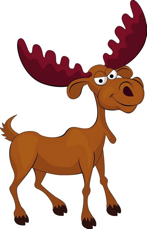 Funny Moose Cartoon Wall Decal Wallmonkeys