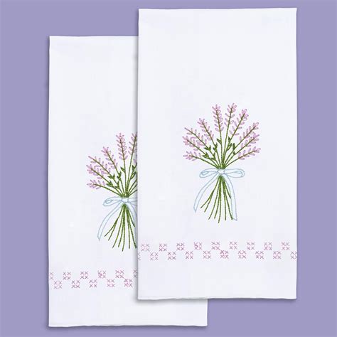 Lavender Decorative Hand Towels Jack Dempsey Needle Art