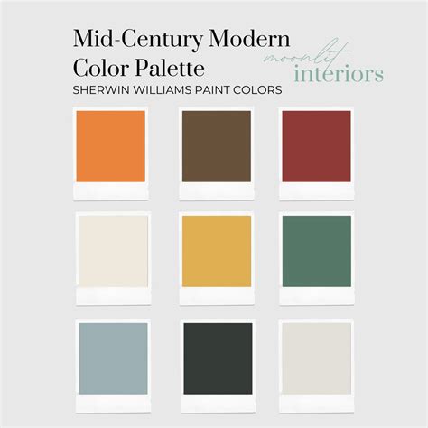 Mid Century Modern Interior Design Style Pre Selected Paint Color