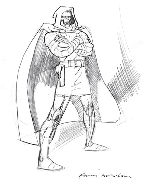 Dr Doom Prelim Sketch Kevin Nowlan In Gary Ss Nowlan Kevin Comic